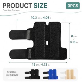 3PCS Finger Splint, Trigger Finger Brace with Dual Aluminium Support Plates