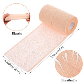 Molain Elastic Bandage Wrap - 6 Rolls Self Adhesive Bandage Tape, Sports Tape for Ankle, Knee, Wrist Sprains, Flexible Ankle Tape