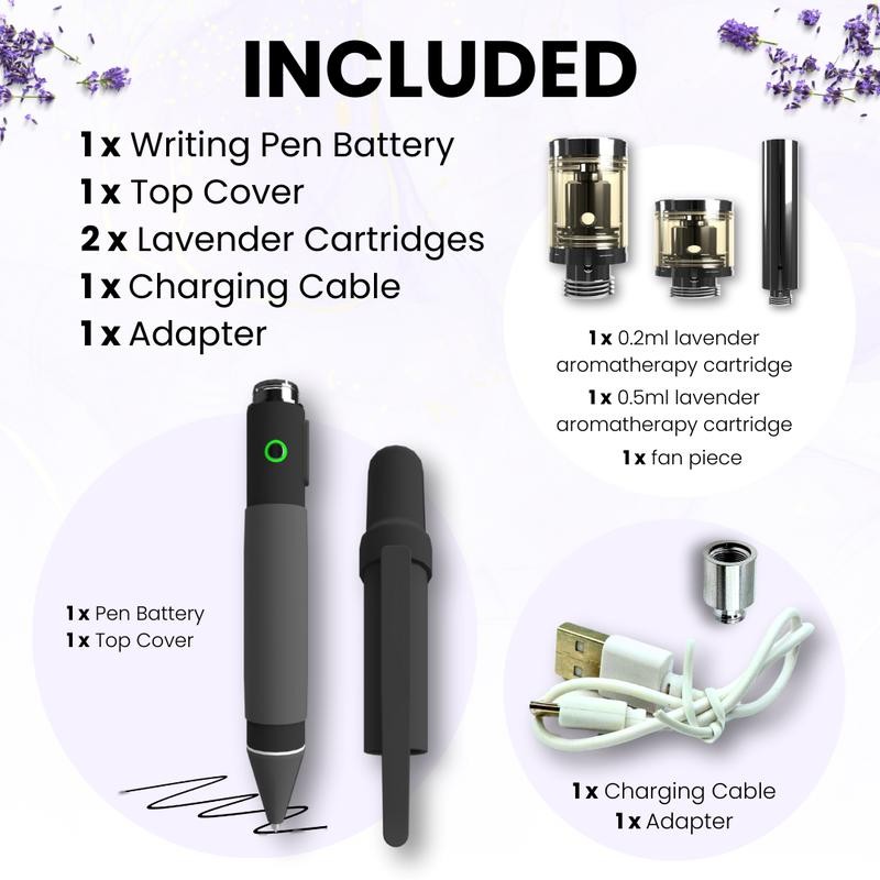 Penjamin Aromatherapy Writing Pen – Twist-to-Write Scent Diffuser with 2