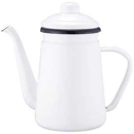 パール金属 ホーロー コーヒー ポット 1.1L ホワイト フェスカ HB-731