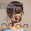 4Pcs Metal Hair Ties, Metal Geometric Elastic Hair Ties Gold