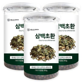 Hello Green Sam Baek Cho Hwan 260gX3 (box) Total 780g Contains mulberry leaves and dried tangerine peel / 헬로우그린 삼백초환 260gX3(통) 총780g 뽕나무잎 건조감귤껍질 함유