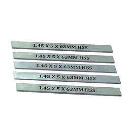 Precision Set of 5 HSS Spare Parting Blades for Mini Cut Off Tool Holders 6,8, 10 mm Shank Sizes