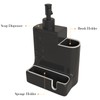 Karisky Soap Dispenser with Sponge Holder and Brush Holder, Ceramic