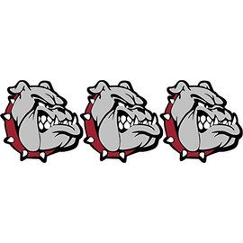 StickerTalk Right-Facing Maroon Bulldog Mascot Vinyl Stickers, 2 inches by 2 inches