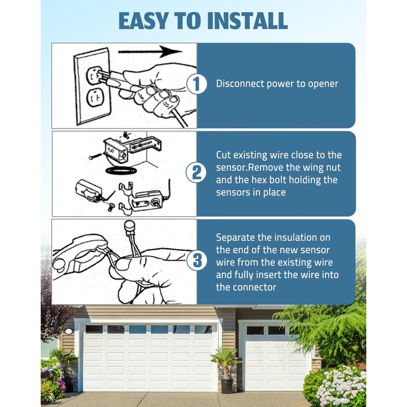 Urnqowuy 41A4373A Garage Door Safety Sensor Fits for LiftMaster and