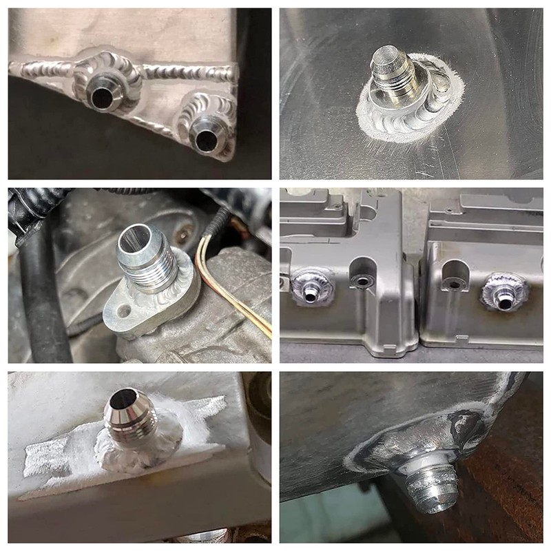 AN8 Weld On Bung Aluminum Male Flare Weldable Fuel Tank
