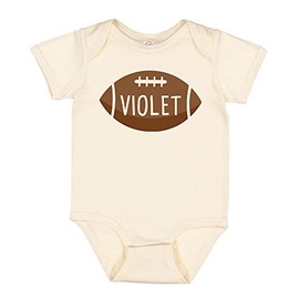 Football Violet Baby Infant One Piece Bodysuit 24 Months Natural