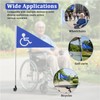 Wheelchairs Safety Flag with 5.3ft Retractable Flagpole and Sturdy Clamp,