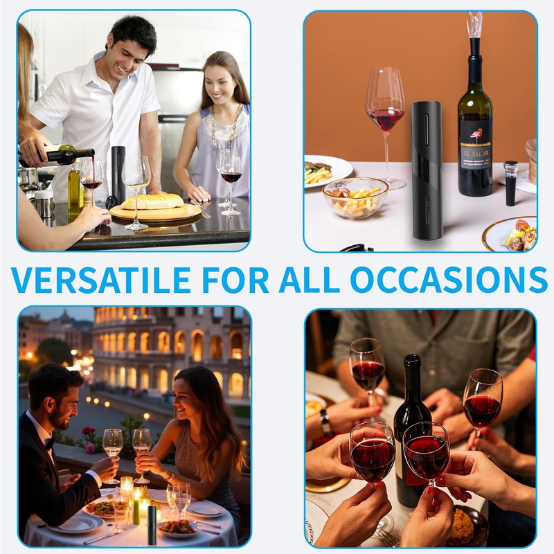 YOUNEEDFUL Rechargeable Electric Wine Opener with Light