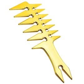 Double-Sided Detangling Comb for Men's Hairstyling - 20x8x0.5cm, Wide Tooth Design for Unique Styles at Salon or Home (Gold)