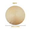 Spldsun Set of 4 Round Gold Place Mats, Gold Non-Slip