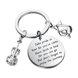 FUSTMW Cello Charm Keychain Cello Music Gift Cello Gifts for Cello Players Keychain Cello Teacher Gifts Cellist Gifts (Cello Music Keychain)