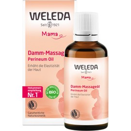 WELEDA WELEDA Bio Mama Damm Massageöl - veganes Naturkosmetik Schwangerschaftsöl mit Jojobaöl & Sesamöl beugt Dammrissen bei der Geburt vor - Hautpflege Körperöl erhöht die Elastizität der Haut (1x 50ml)
