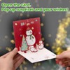Jrisbo Set of 6 3D Christmas Cards with Envelope Set,