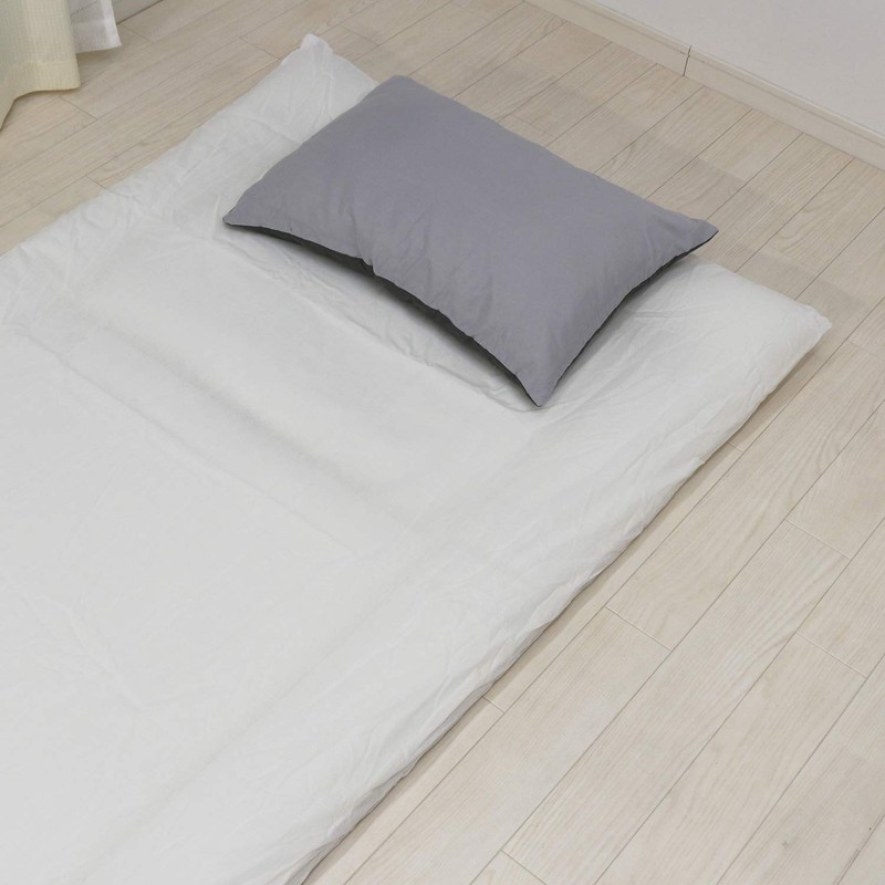 三幸 敷きふとんカバー 布団カバー シーツ 白 和風 旅館風 ホテルスタイル ダブルロング 綿混