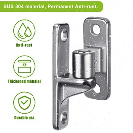 Insaga 304 Stainless Steel Gate Hinges, One Piece with Non-Welding Gate Hinges Heavy Duty with 5/8'', 2Pack Wall Mount Gate Hinges for Farm Gates, Gate Hinges for Wooden Fences, Capacity up to 600lbs