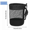 Yeanifeana 2-Pack Black Nylon Mesh Golf Ball Bags with Drawstring