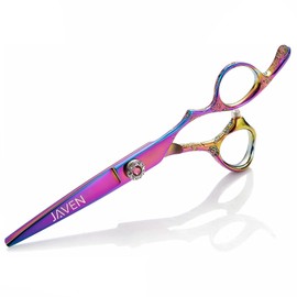 Tijeras profesionales de corte de pelo, tijeras de peluquería de 6 pulgadas, tijeras de peluquería para el pelo, cuchillas afiladas, tijeras de corte de pelo para hombres, mujeres y niños, acero inoxidable 440c (arcoíris)