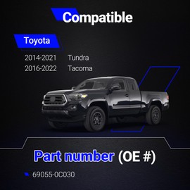 69055-0C030 Rear Tailgate Liftgate Door Lock Cylinder with Keys for 2000-2021 Toyota Tundra/2016-2022 Tacoma Replaces# 69055-0C010 69055-0C030