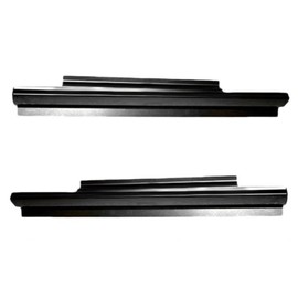For Ford E-150 Econoline Club Wagon 1999 2000 2001 2002 Rocker Panel Driver and Passenger Side | Pair | Front Door | Slip-On Style | Die Stamped