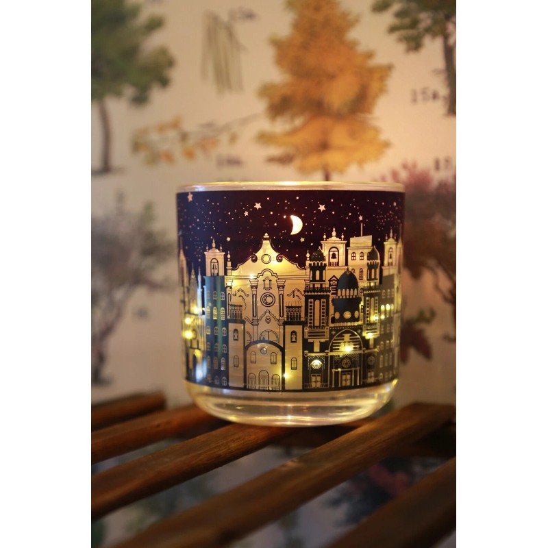 Fresh Orange Blossom Scented LED-Glow Scented Candle| Unique STAR CITY