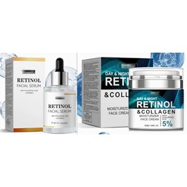 Retinol set 2pcs, Skin care set with Face Serum & Cream