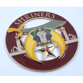 Shriners Masons Masonic 3" Metal car Emblem 3D Decal MAS11
