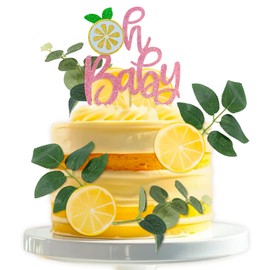 Limón Oh - Decoración para tartas de bebé, temática de frutas dulces, decoración de tartas de limonada de verano, para fiestas de baby shower