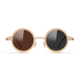 YAMEIZE Polarized Round Adjustable Tint Sunglasses - for Men Women Metal Adjustable UV400 Protection Eyewear Driving Outdoor