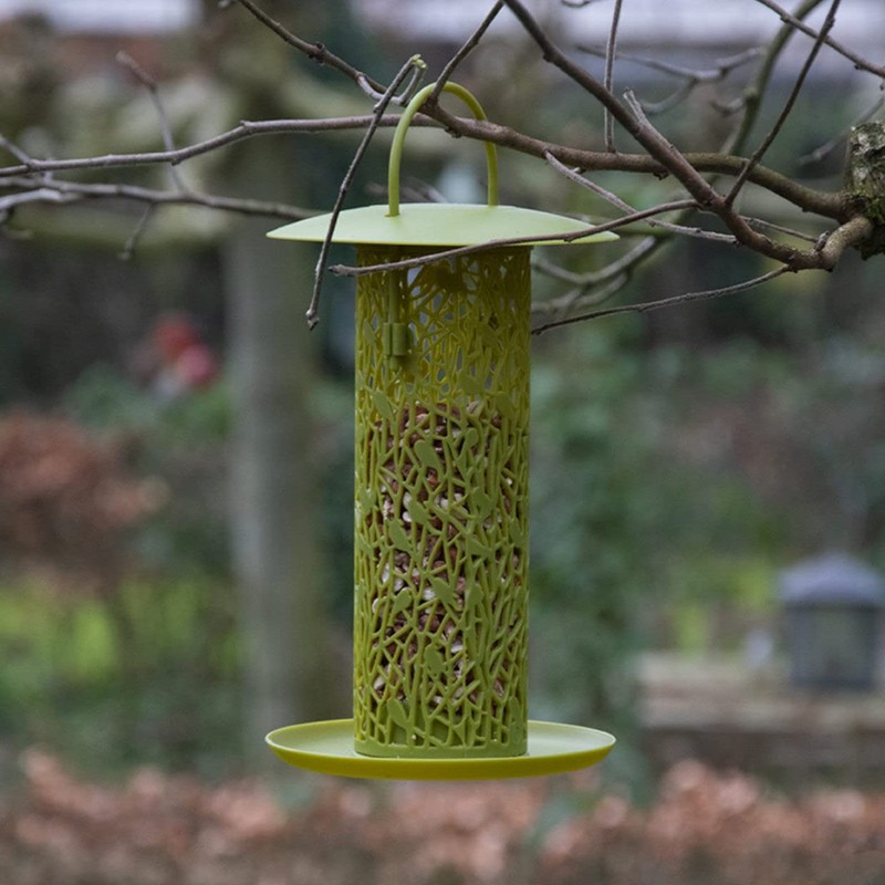 Esschert Design Best for Birds Silo Nut Holder with Chiffchaff