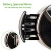 Ovente 7.5" Lighted Wall Mount Makeup Mirror, 1X & 10X