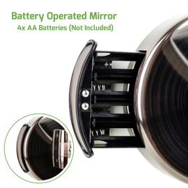 Ovente 7.5" Lighted Wall Mount Makeup Mirror, 1X & 10X Magnifier, Spinning Double Sided Round LED w/ Dimmer Switch, Extend, Retractable & Folding Arm, Battery USB Powered Antique Brass MLW75AB1X10X