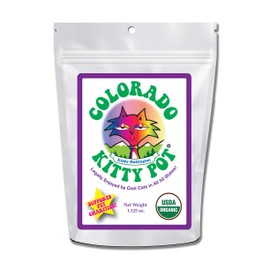 Colorado Kitty Pot Organic Catnip in Food Grade, 5.5 x 8" Gusseted Bag with Hang Hole, 1.125 oz
