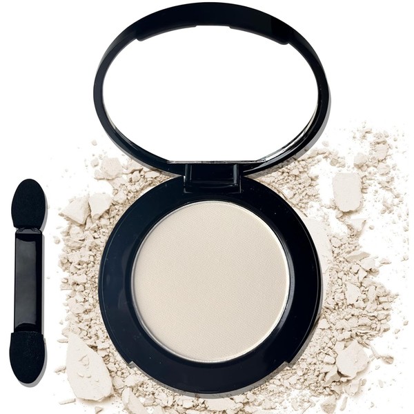 MEICOLY Off White Single Eyeshadow with Mirror,Beige off white eyeshadow