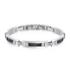 LUCKY2+7 Mens Bracelet 316L Stainless Steel Carbon Fiber– Adjustable Size,