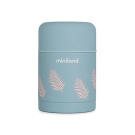Miniland Food Thermy Palms, 600 ml Insulated Container for Baby Porridge and Solid Food, Made of High-Quality Steel, Blue, 89445