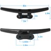 VEITHI Boat Cleats 8 inch (6 Pack),Electrophoretic Coated Black Boat