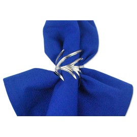 DII Napkin Rings for Weddings, Christmas, Holiday Parties, or Everyday Use, Set of 6, Silver Branch