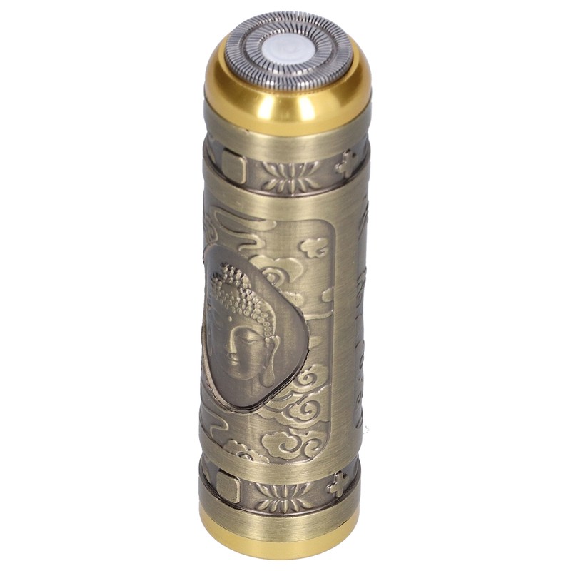 Portable Electric Shaver Bronze Stainless Steel Razor USB Charging Electric