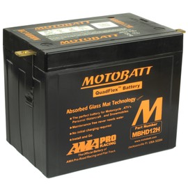 MotoBatt MBHD12H (12V 33 Amp) 390CCA Factory Activated Maintenance Free QuadFlex AGM Battery