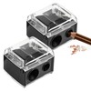2 PCS Eyeliner Sharpener,2 Holes Makeup Sharpener,Compact Eyebrow Pencil Sharpener