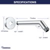 HammerHead® Solid Metal Shower Arm and Flange - 7.5 Inch