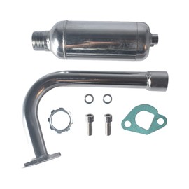 VCUJSUC Exhaust with Muffler for Predator 212cc 196cc 6.5HP Go Kart Mini Bike for Coleman CT200U BT200X CT200u-ex Mini Bike for Honda GX160 GX200 Go Kart
