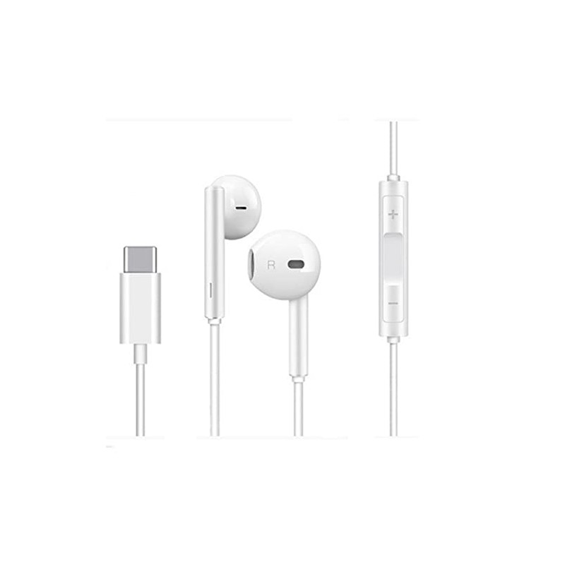 Tech Uino Auriculares USB C de 1.2m con Micrófono, Compatibles