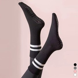 Two-Line Non-Slip Pilates Sports Yoga Socks Training Pink/FREE 2ea