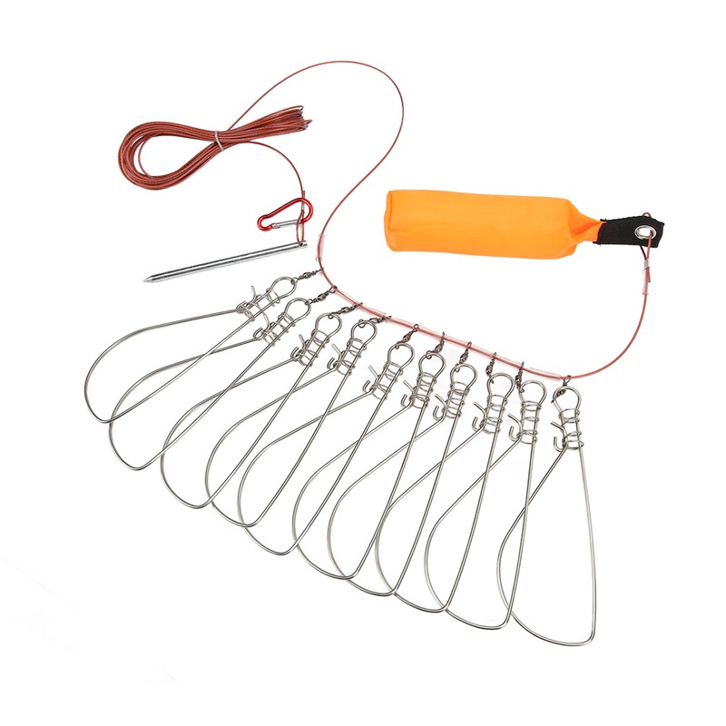 Live Fish Lock with Foam Float Stick Steel Wire Fishing