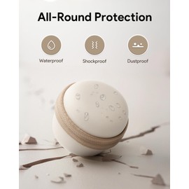 SQERO Carrying Case for Babelio White Noise Machine, Mini Sound Machine Protective Compact Traveling Storage Bag, Scratches Shockproof Waterproof (Only Case) (Beige, S)