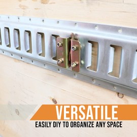 Boxer Bolt-On E-Track Fitting Accessory 2 Pack – Heavy Duty E Track Fitting Yellow Chrome Scratch Resistant – DIY Track Organizer Fitting for Vans, Trucks, Trailers, Garage