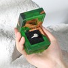 GOGOJSM Wedding Ring Box,Sage Green Engagement Ring Box for Proposal